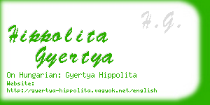 hippolita gyertya business card